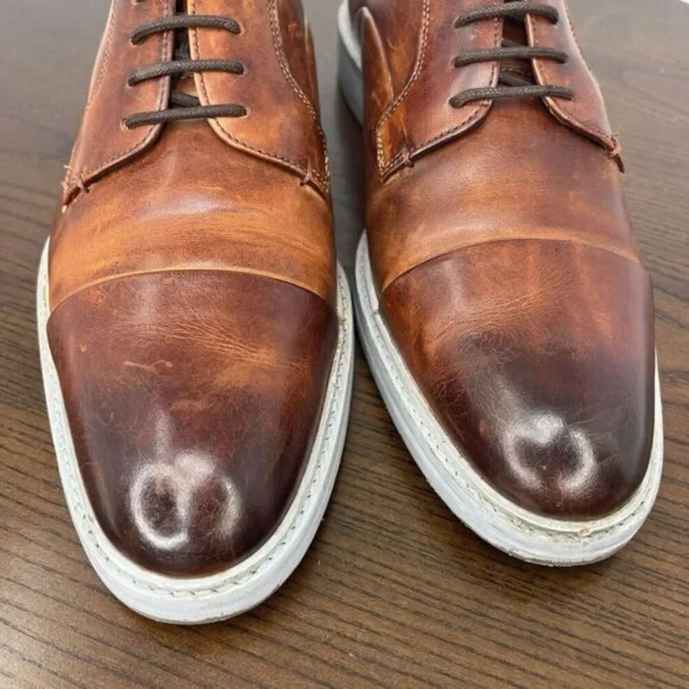 Ted Baker Aokii 2 Derby‎ Shoes Men's 9 Brown Leather Oxford Left 9 # Right 9.5